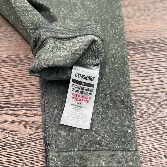 Gymshark Adapt Fleck Seamless Leggings Dusk Green Light Sage Medium - Picture 6 of 7